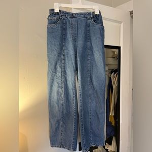 Vintage Cinched Waist Blue Jeans